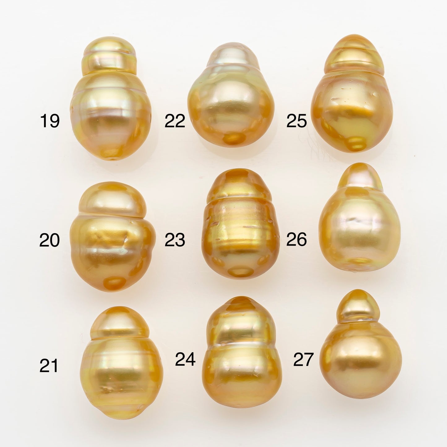 11-12mm South Sea Pearl in Natural Gold Color, Loose Drop Shape, Undrilled for Jewelry Making, SKU # 2721GS
