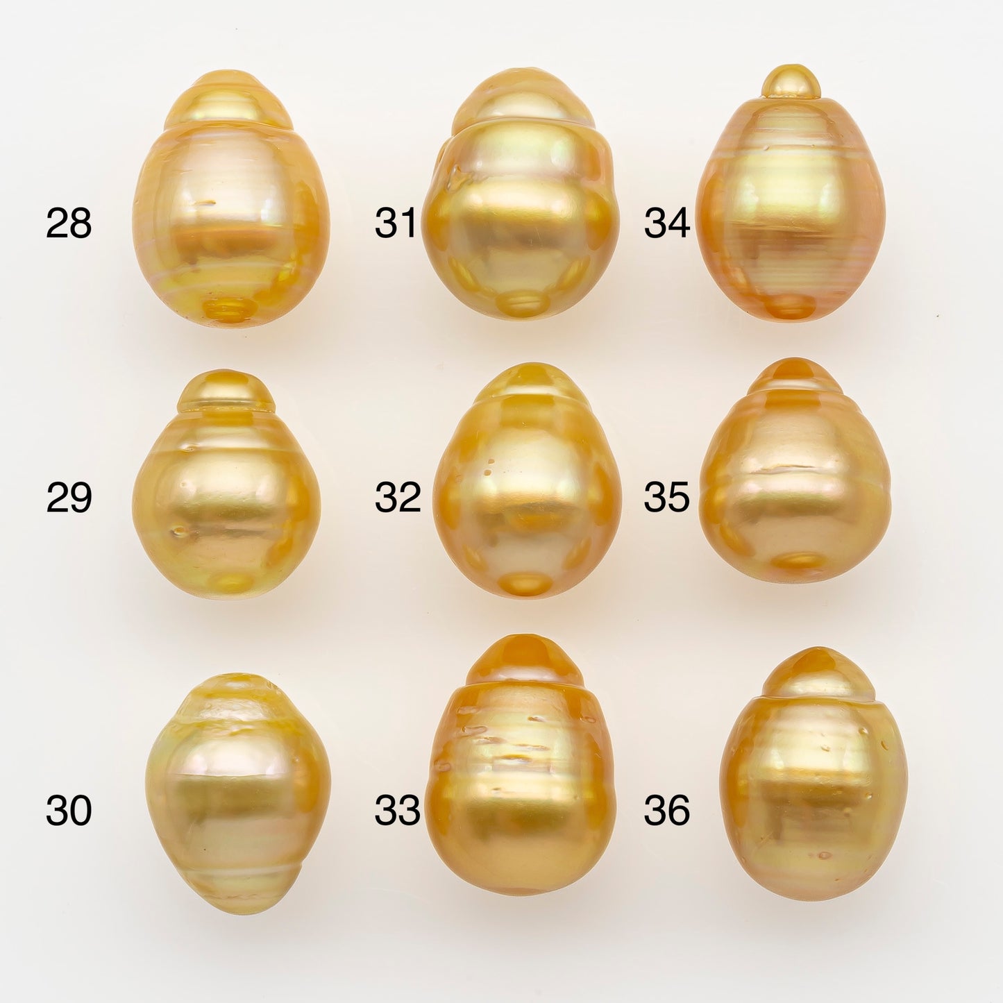 11-12mm South Sea Pearl in Natural Gold Color, Loose Drop Shape, Undrilled for Jewelry Making, SKU # 2721GS