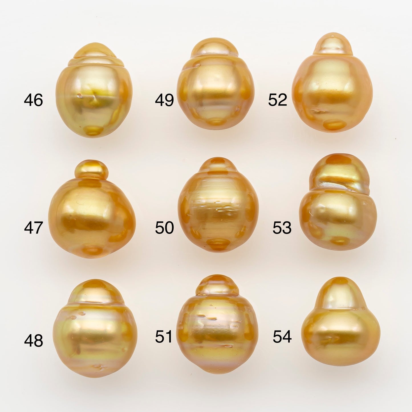 11-12mm South Sea Pearl in Natural Gold Color, Loose Drop Shape, Undrilled for Jewelry Making, SKU # 2721GS