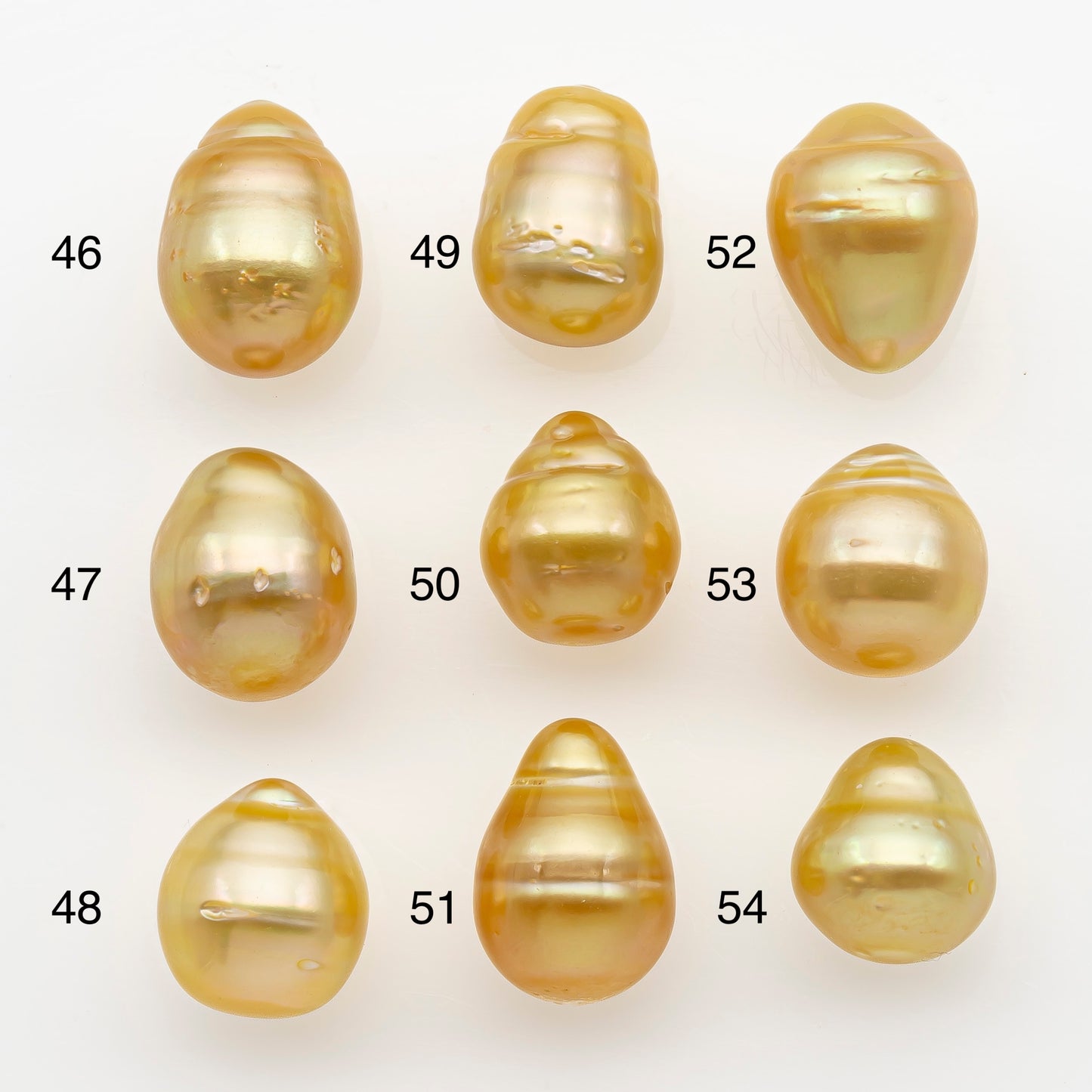 11-12mm South Sea Pearl in Natural Gold Color, Loose Drop Shape, Undrilled for Jewelry Making, SKU # 2722GS