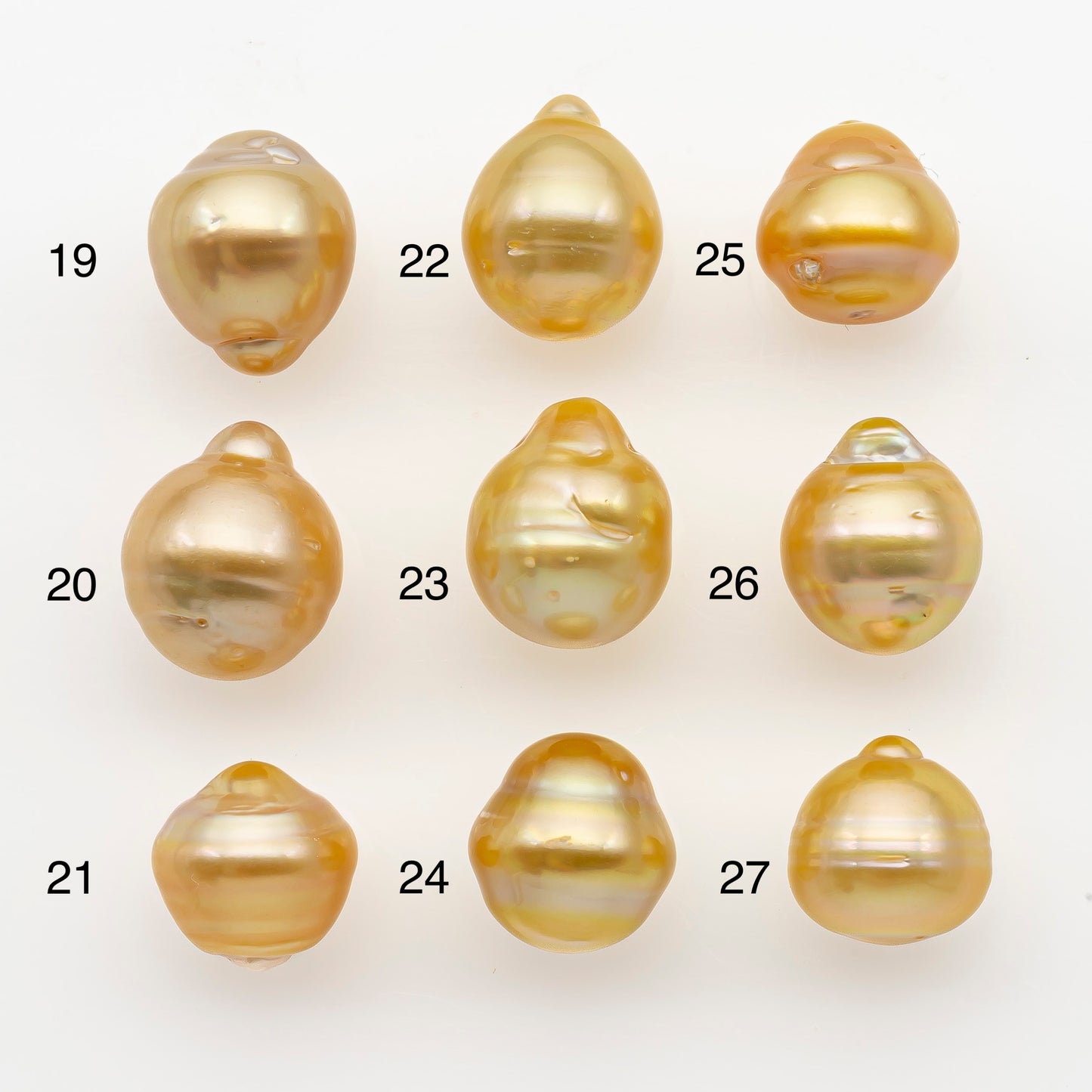 11-12mm South Sea Pearl in Natural Gold Color, Loose Drop Shape, Undrilled for Jewelry Making, SKU # 2723GS