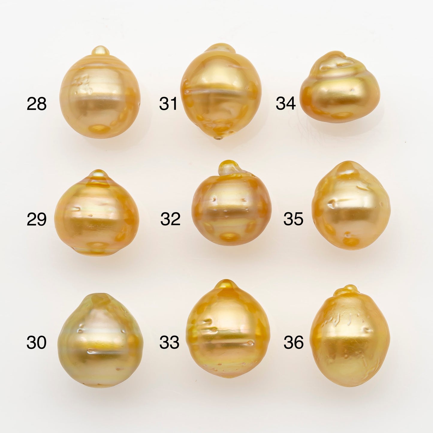 11-12mm South Sea Pearl in Natural Gold Color, Loose Drop Shape, Undrilled for Jewelry Making, SKU # 2723GS