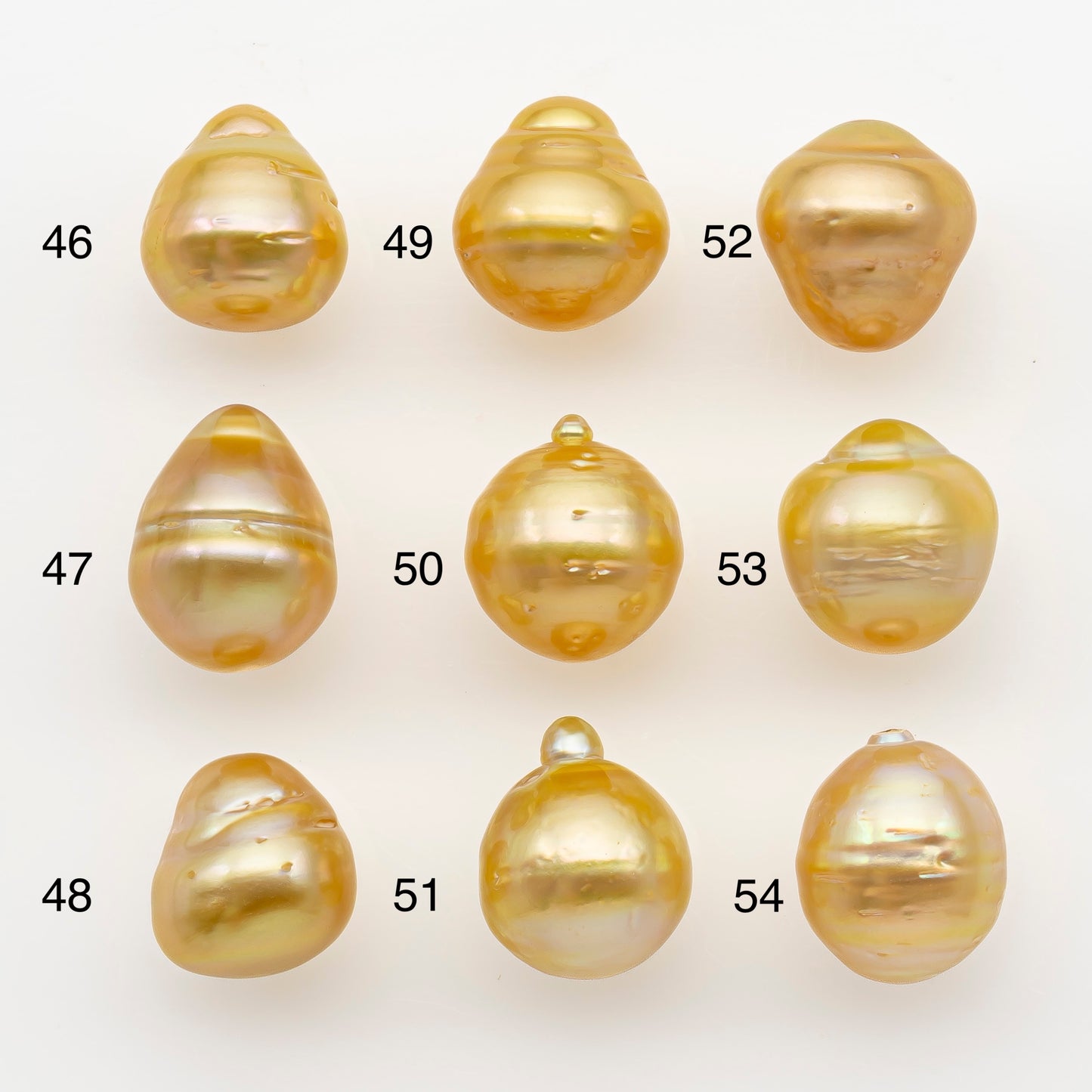 11-12mm South Sea Pearl in Natural Gold Color, Loose Drop Shape, Undrilled for Jewelry Making, SKU # 2723GS