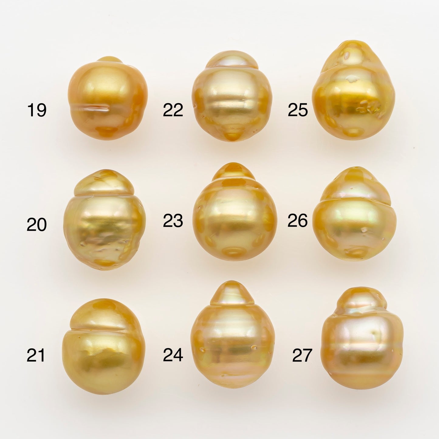 11-12mm South Sea Pearl in Natural Gold Color, Loose Drop Shape, Undrilled for Jewelry Making, SKU # 2724GS