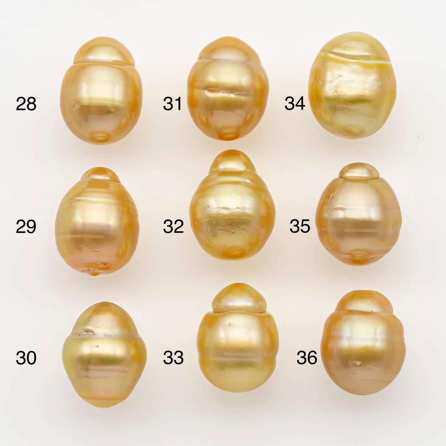 11-12mm South Sea Pearl in Natural Gold Color, Loose Drop Shape, Undrilled for Jewelry Making, SKU # 2724GS