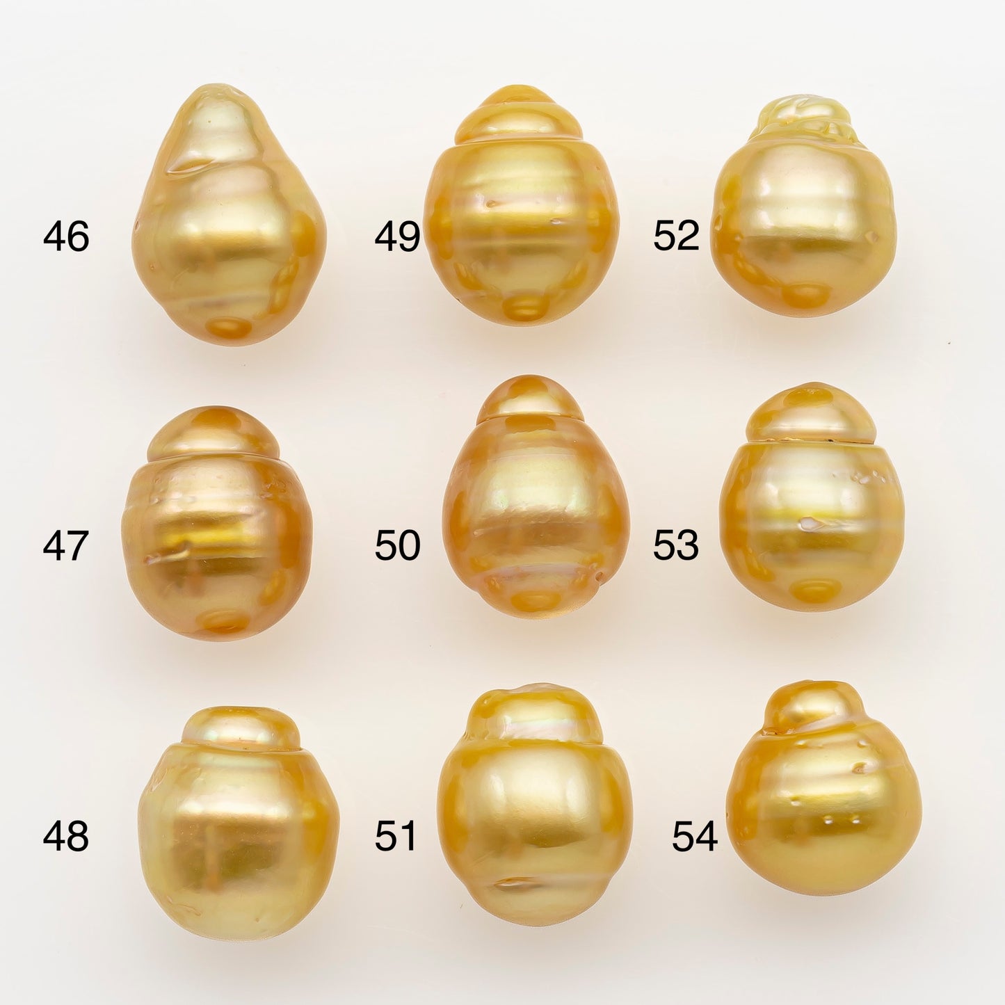 11-12mm South Sea Pearl in Natural Gold Color, Loose Drop Shape, Undrilled for Jewelry Making, SKU # 2724GS