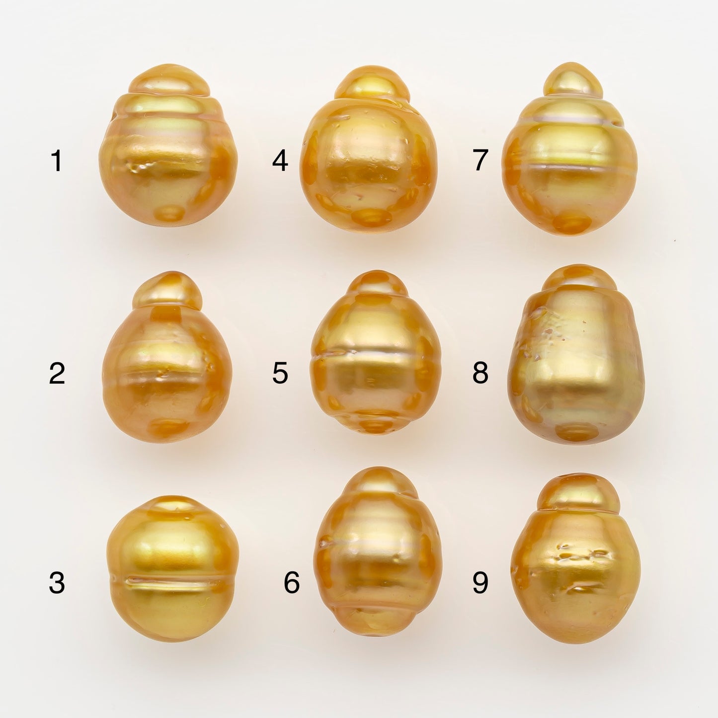 11-12mm South Sea Pearl in Natural Gold Color, Loose Drop Shape, Undrilled for Jewelry Making, SKU # 2725GS