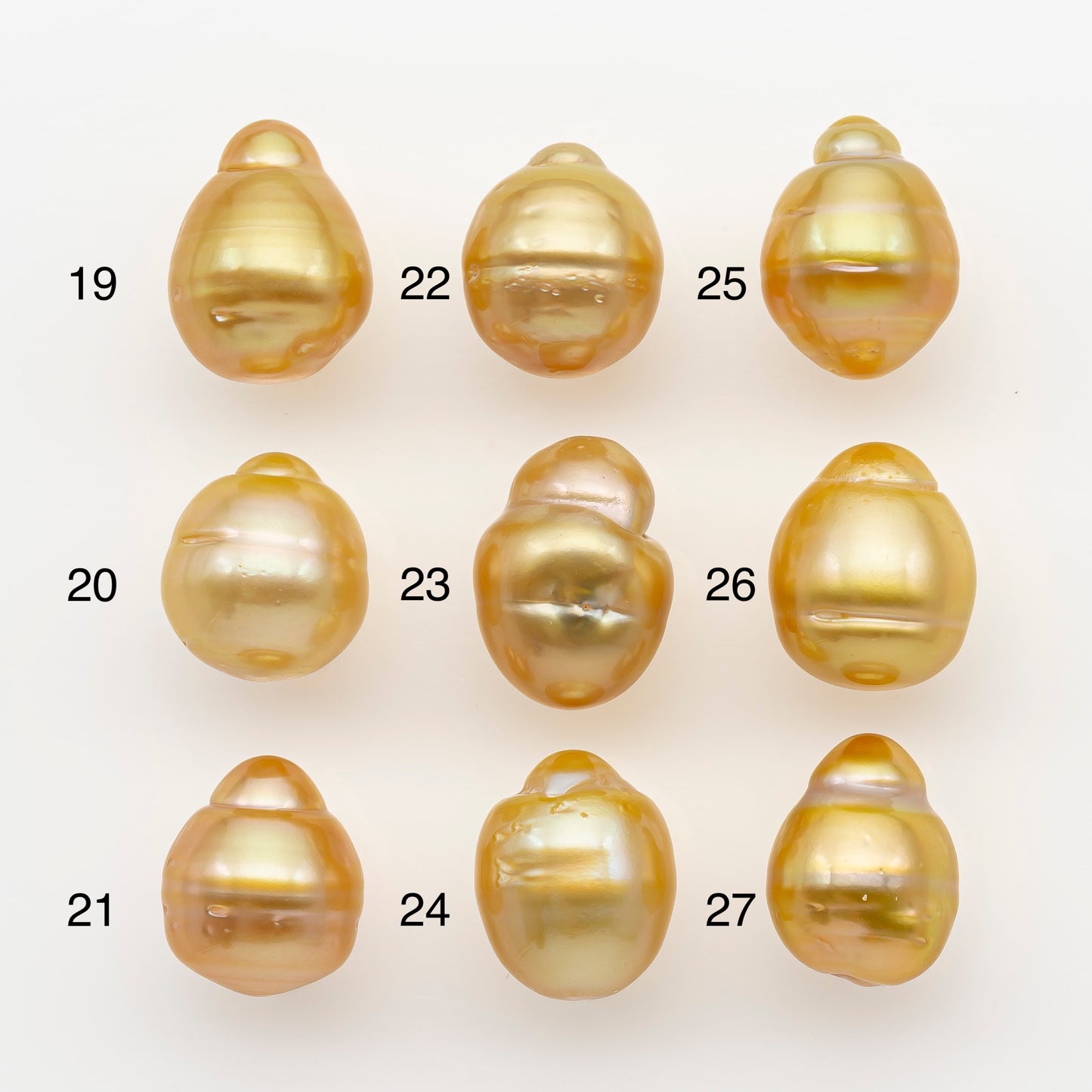 11-12mm South Sea Pearl in Natural Gold Color, Loose Drop Shape, Undrilled for Jewelry Making, SKU # 2725GS