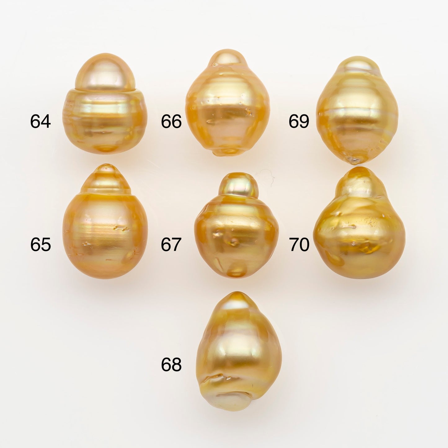 11-12mm South Sea Pearl in Natural Gold Color, Loose Drop Shape, Undrilled for Jewelry Making, SKU # 2725GS