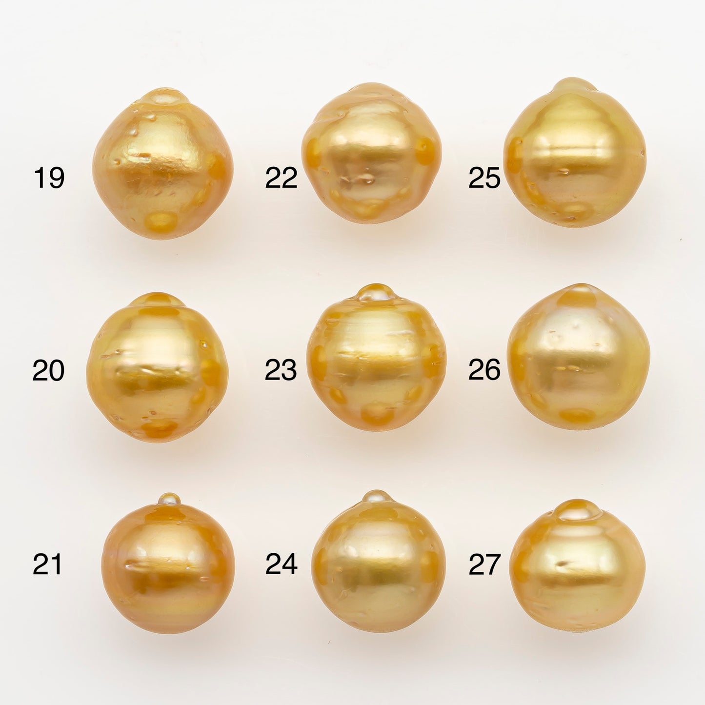 11-12mm South Sea Pearl in Natural Gold Color, Loose Drop Shape, Undrilled for Jewelry Making, SKU # 2726GS