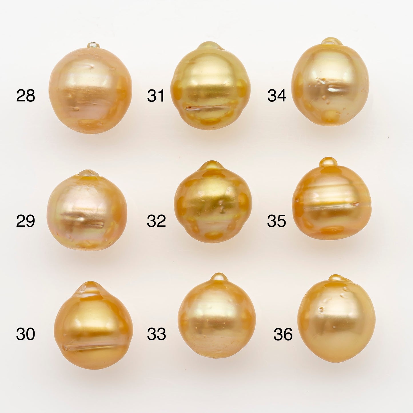 11-12mm South Sea Pearl in Natural Gold Color, Loose Drop Shape, Undrilled for Jewelry Making, SKU # 2726GS
