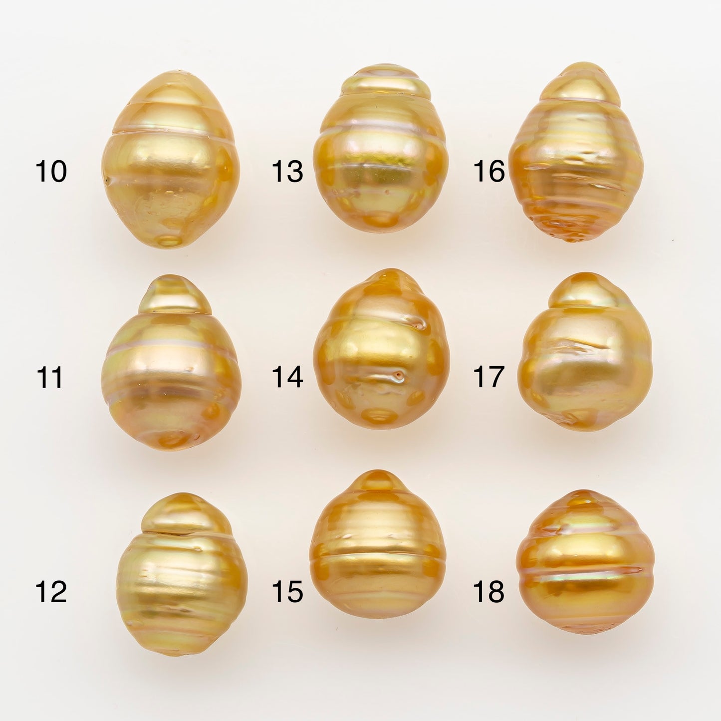 11-12mm South Sea Pearl in Natural Gold Color, Loose Drop Shape, Undrilled for Jewelry Making, SKU # 2727GS