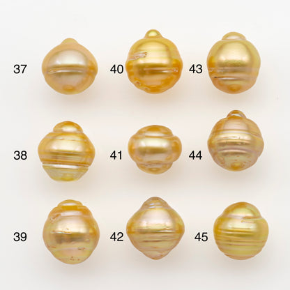11-12mm South Sea Pearl in Natural Gold Color, Loose Drop Shape, Undrilled for Jewelry Making, SKU # 2727GS