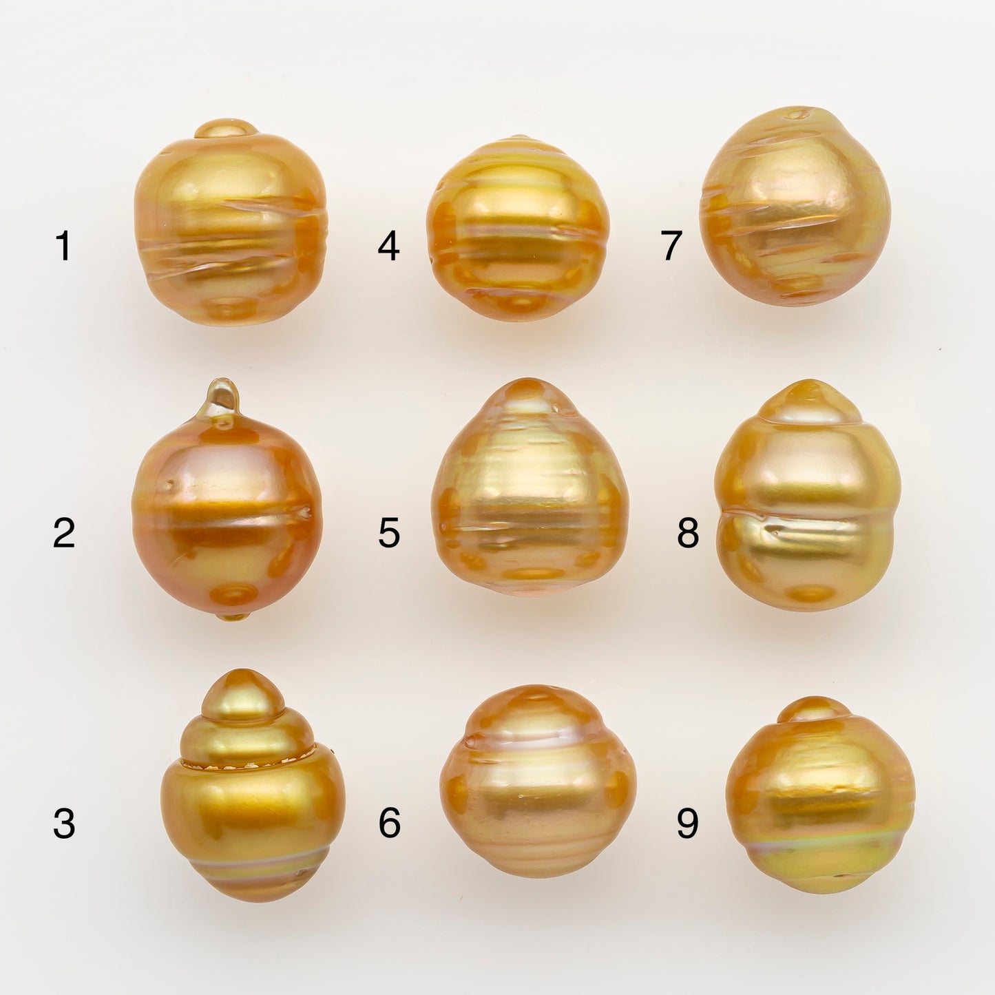 11-12mm South Sea Pearl in Natural Gold Color, Loose Drop Shape, Undrilled for Jewelry Making, SKU # 2727GS