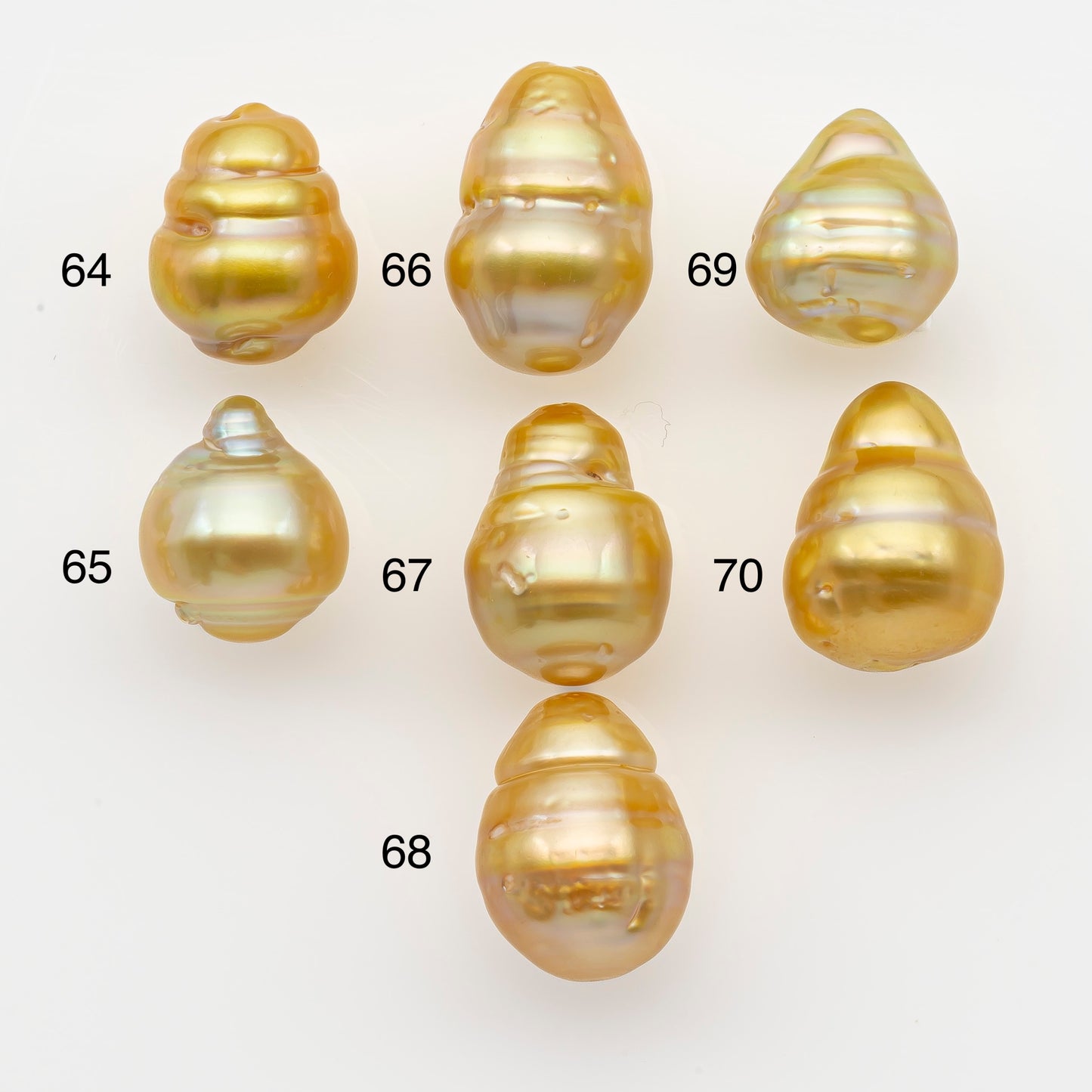 11-12mm South Sea Pearl in Natural Gold Color, Loose Drop Shape, Undrilled for Jewelry Making, SKU # 2727GS