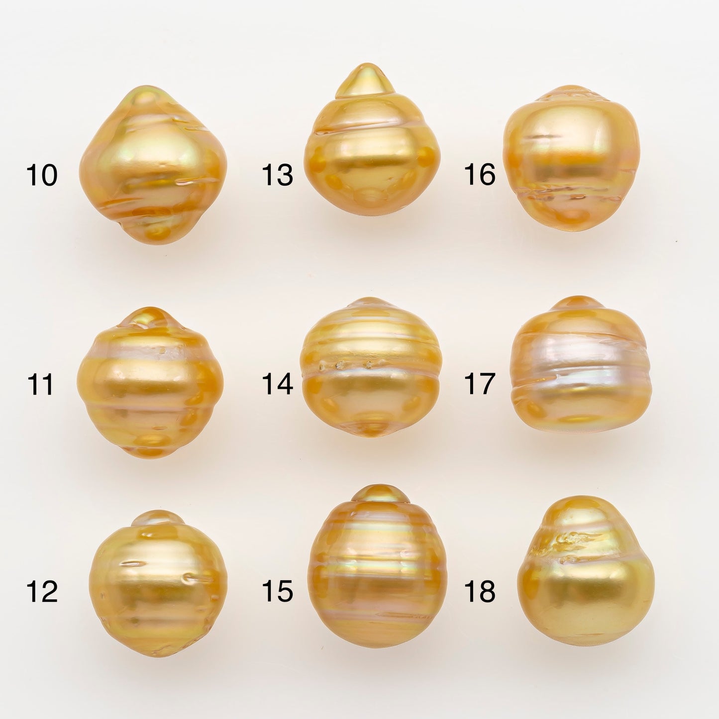 11-12mm South Sea Pearl in Natural Gold Color, Loose Drop Shape, Undrilled for Jewelry Making, SKU # 2728GS