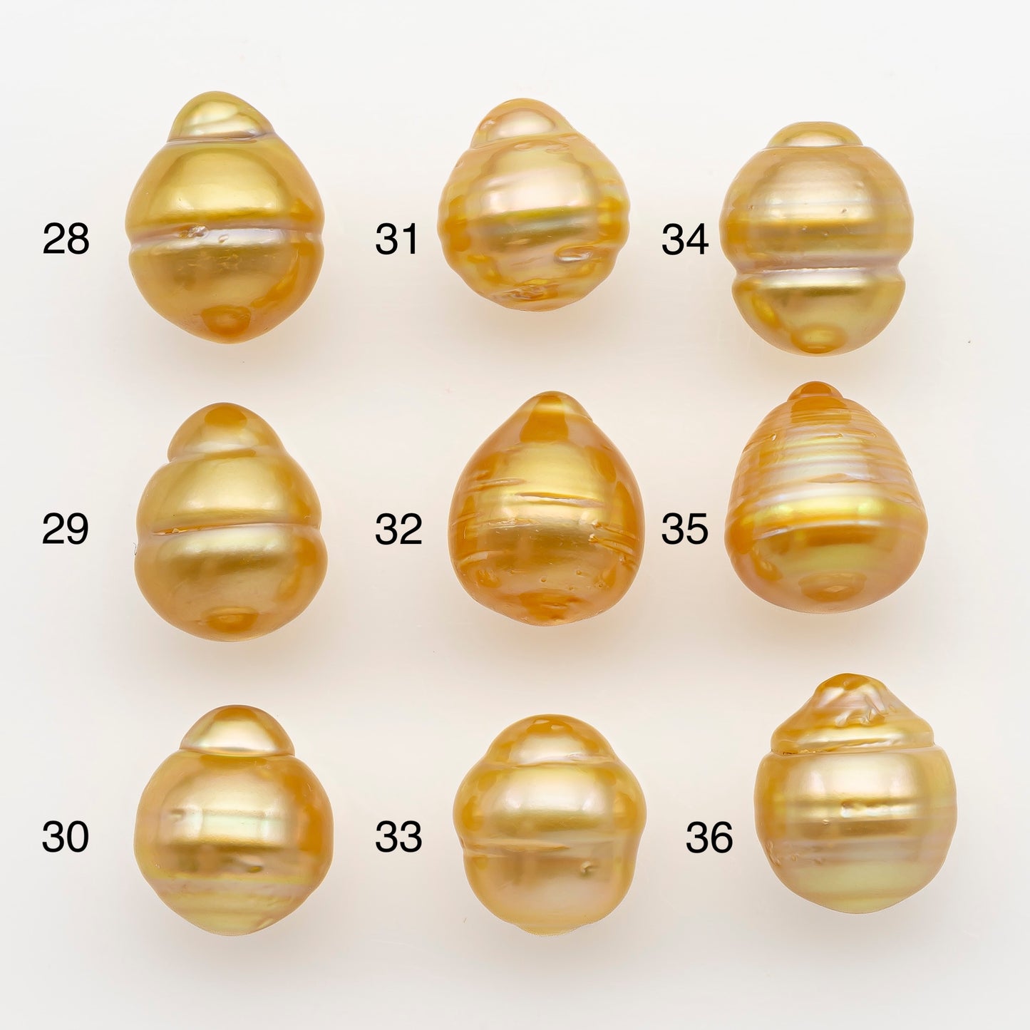 11-12mm South Sea Pearl in Natural Gold Color, Loose Drop Shape, Undrilled for Jewelry Making, SKU # 2728GS