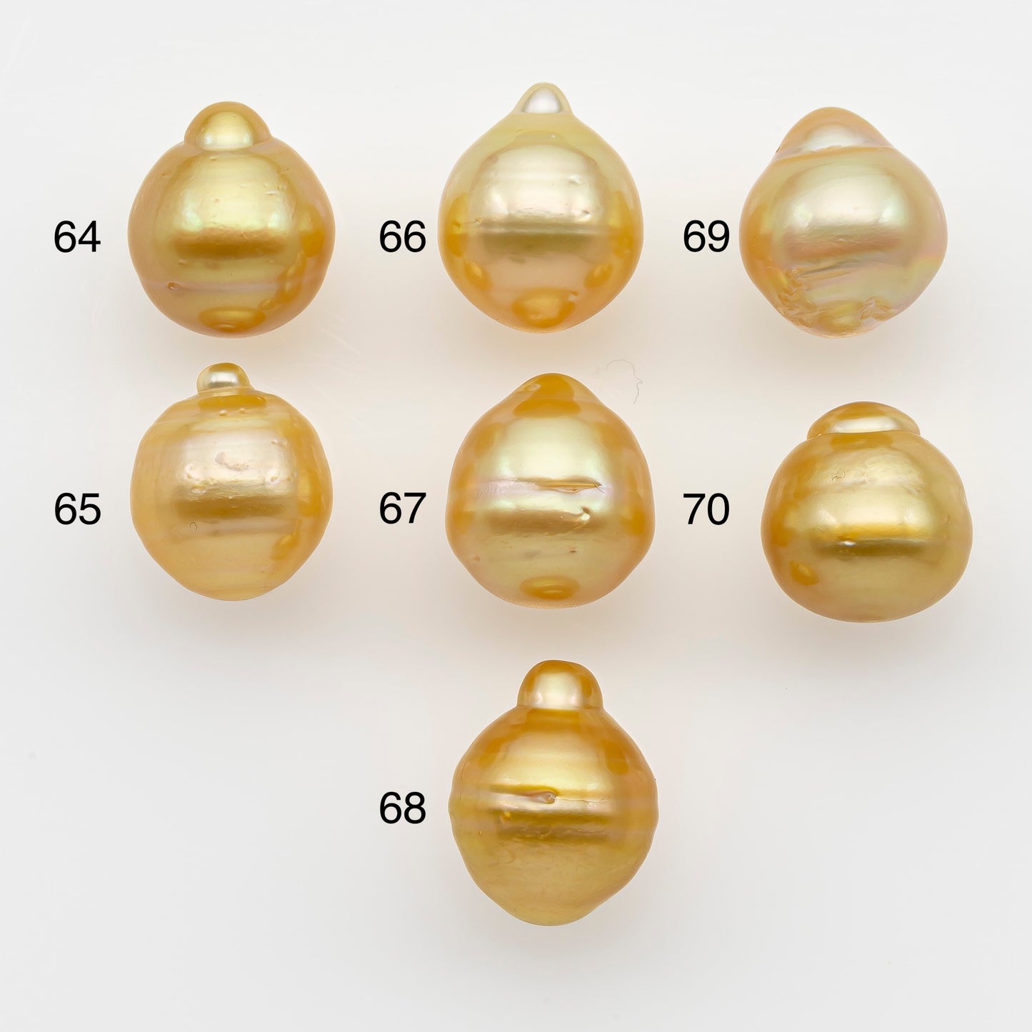 11-12mm South Sea Pearl in Natural Gold Color, Loose Drop Shape, Undrilled for Jewelry Making, SKU # 2722GS