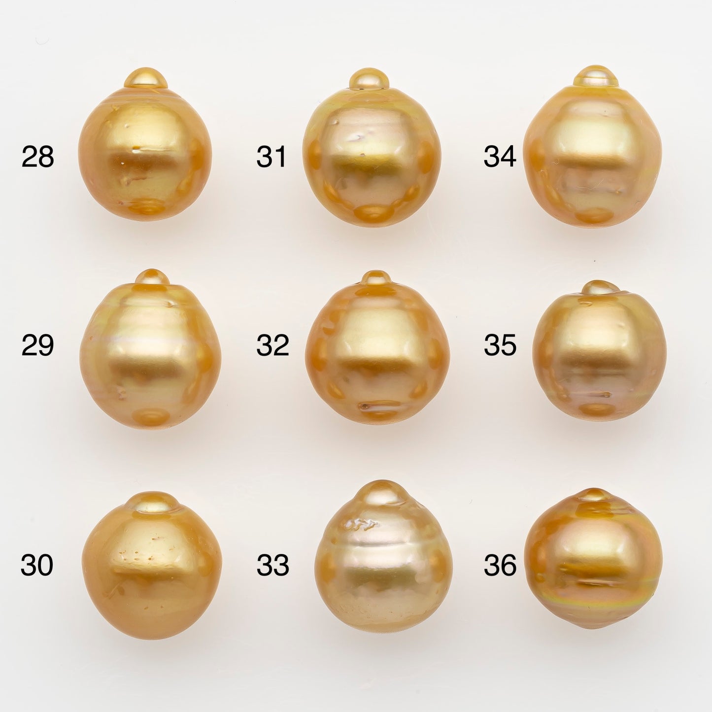 12-13mm South Sea Pearl in Natural Gold Color, Loose Drop Shape, Undrilled for Jewelry Making, SKU # 2769GS