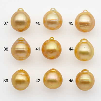 12-13mm South Sea Pearl in Natural Gold Color, Loose Drop Shape, Undrilled for Jewelry Making, SKU # 2769GS