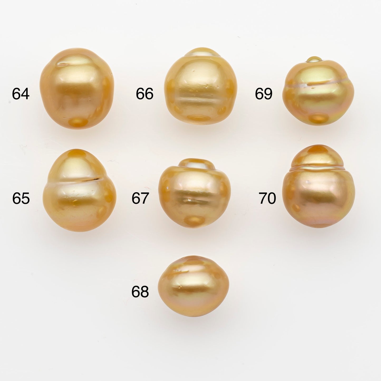 12-13mm South Sea Pearl in Natural Gold Color, Loose Drop Shape, Undrilled for Jewelry Making, SKU # 2769GS