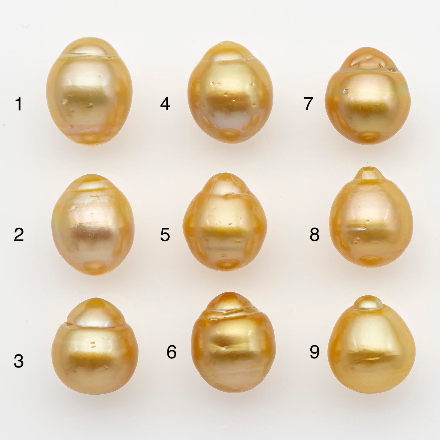 12-13mm South Sea Pearl in Natural Gold Color, Loose Drop Shape, Undrilled for Jewelry Making, SKU # 2770GS