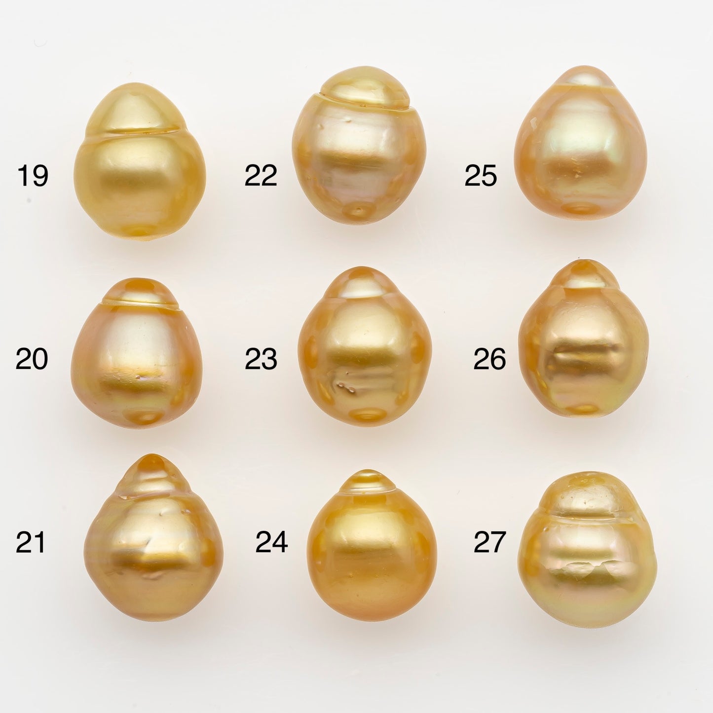 12-13mm South Sea Pearl in Natural Gold Color, Loose Drop Shape, Undrilled for Jewelry Making, SKU # 2770GS