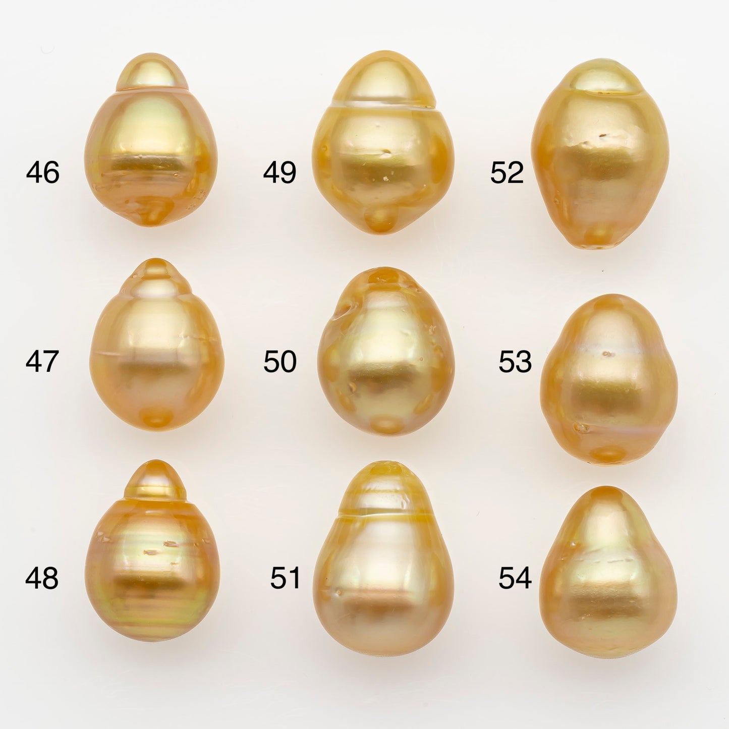 12-13mm South Sea Pearl in Natural Gold Color, Loose Drop Shape, Undrilled for Jewelry Making, SKU # 2770GS
