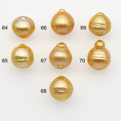 12-13mm South Sea Pearl in Natural Gold Color, Loose Drop Shape, Undrilled for Jewelry Making, SKU # 2770GS