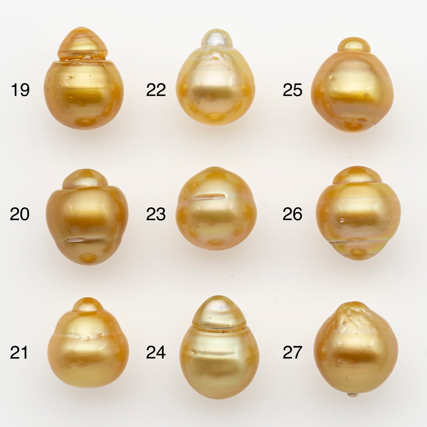 12-13mm South Sea Pearl in Natural Gold Color, Loose Drop Shape, Undrilled for Jewelry Making, SKU # 2771GS
