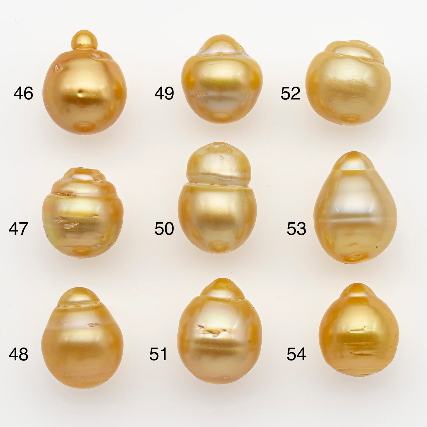 12-13mm South Sea Pearl in Natural Gold Color, Loose Drop Shape, Undrilled for Jewelry Making, SKU # 2771GS