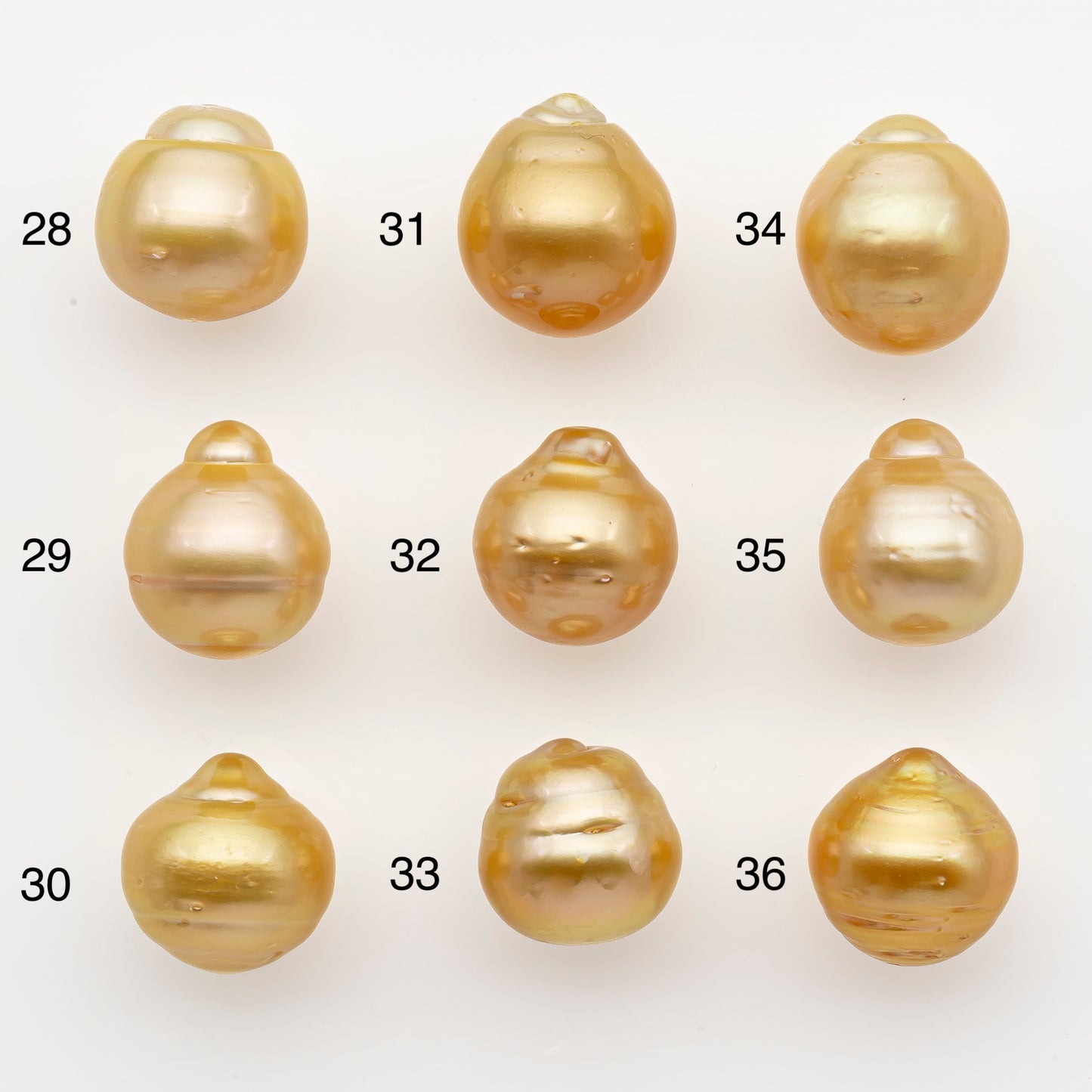 12-13mm South Sea Pearl in Natural Gold Color, Loose Drop Shape, Undrilled for Jewelry Making, SKU # 2772GS