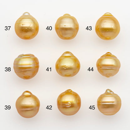 12-13mm South Sea Pearl in Natural Gold Color, Loose Drop Shape, Undrilled for Jewelry Making, SKU # 2772GS
