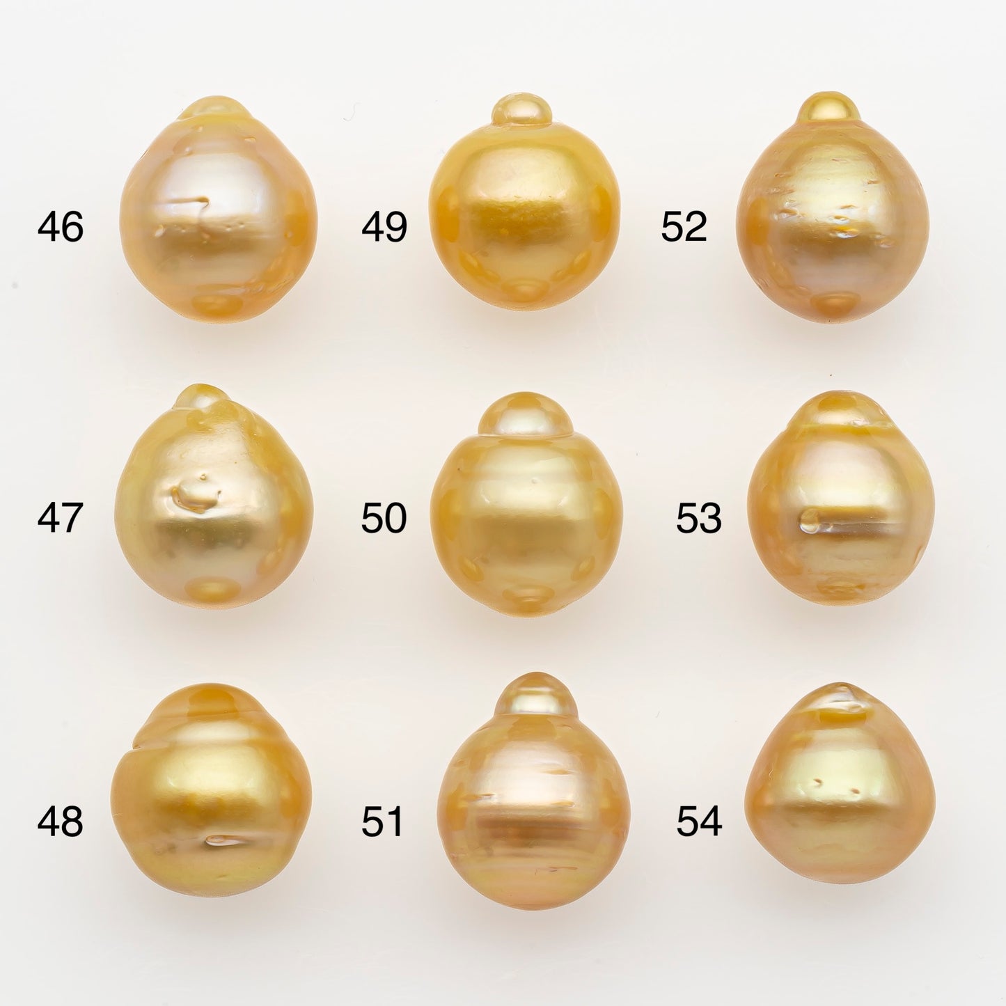 12-13mm South Sea Pearl in Natural Gold Color, Loose Drop Shape, Undrilled for Jewelry Making, SKU # 2772GS