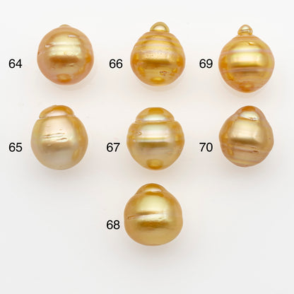 12-13mm South Sea Pearl in Natural Gold Color, Loose Drop Shape, Undrilled for Jewelry Making, SKU # 2772GS