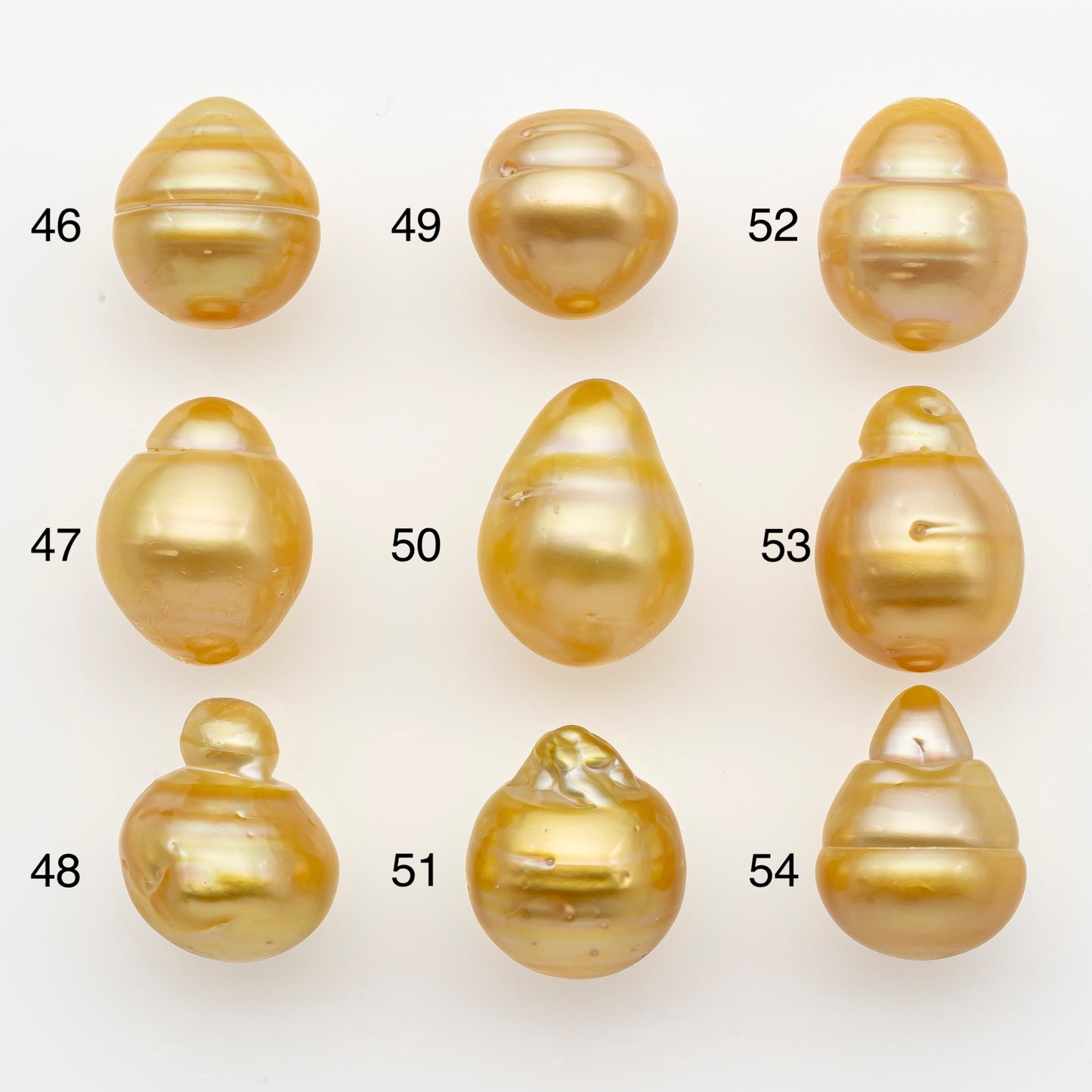 12-13mm South Sea Pearl in Natural Gold Color, Loose Drop Shape, Undrilled for Jewelry Making, SKU # 2773GS