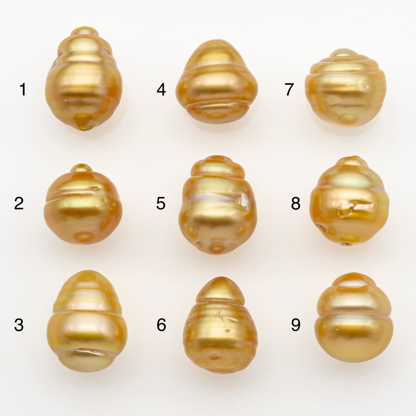 12-13mm South Sea Pearl in Natural Gold Color, Loose Drop Shape, Undrilled for Jewelry Making, SKU # 2774GS