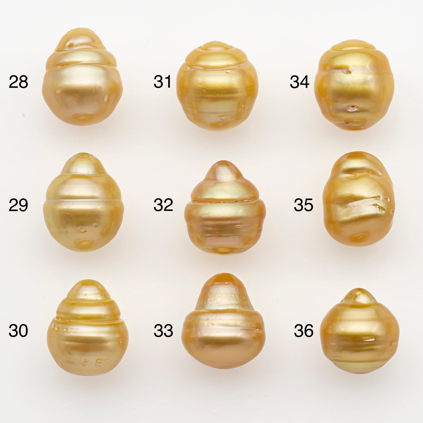 12-13mm South Sea Pearl in Natural Gold Color, Loose Drop Shape, Undrilled for Jewelry Making, SKU # 2774GS