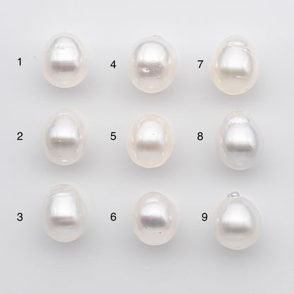 11-12mm White South Sea Pearl Drop Shape, Loose Undrilled Natural Color, SKU # 2775WS
