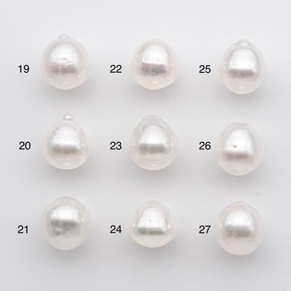 11-12mm White South Sea Pearl Drop Shape, Loose Undrilled Natural Color, SKU # 2775WS