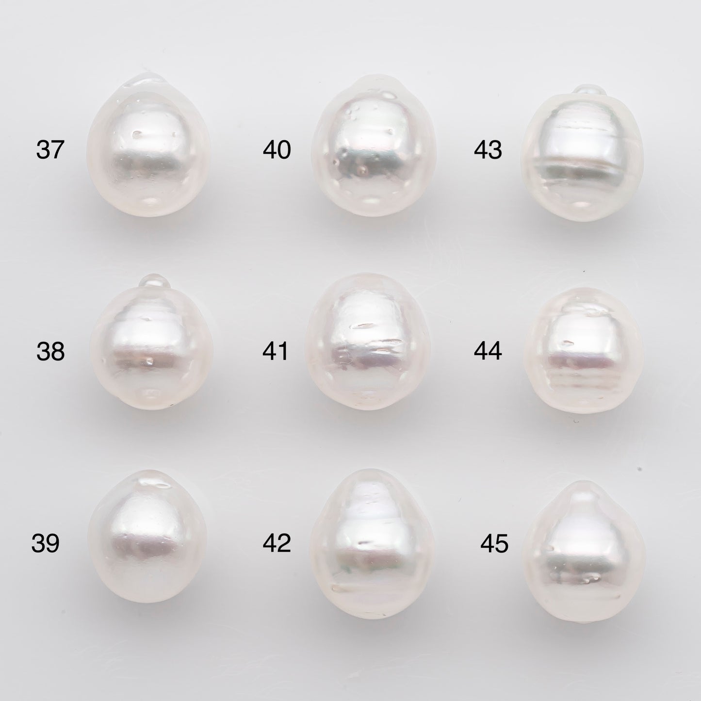 11-12mm White South Sea Pearl Drop Shape, Loose Undrilled Natural Color, SKU # 2775WS