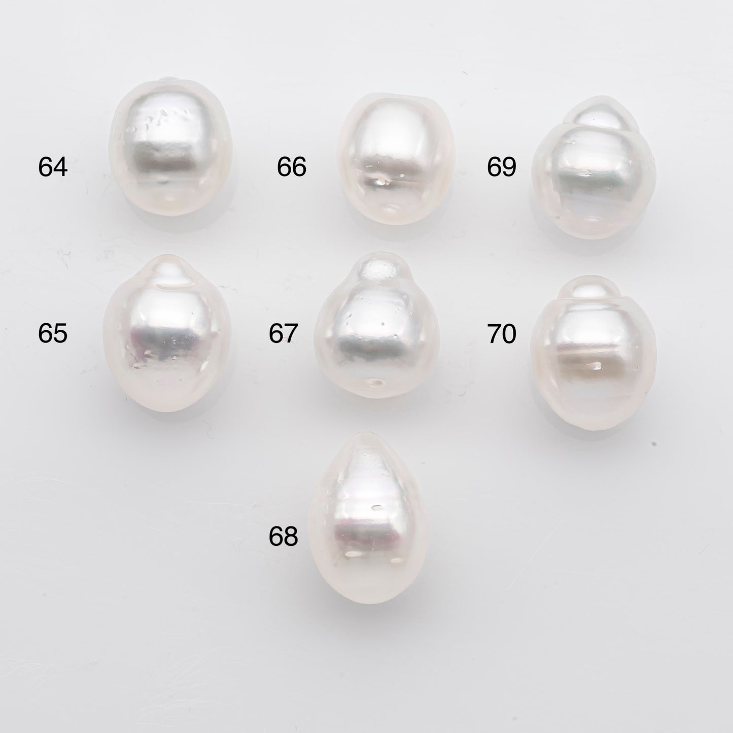 11-12mm White South Sea Pearl Drop Shape, Loose Undrilled Natural Color, SKU # 2775WS
