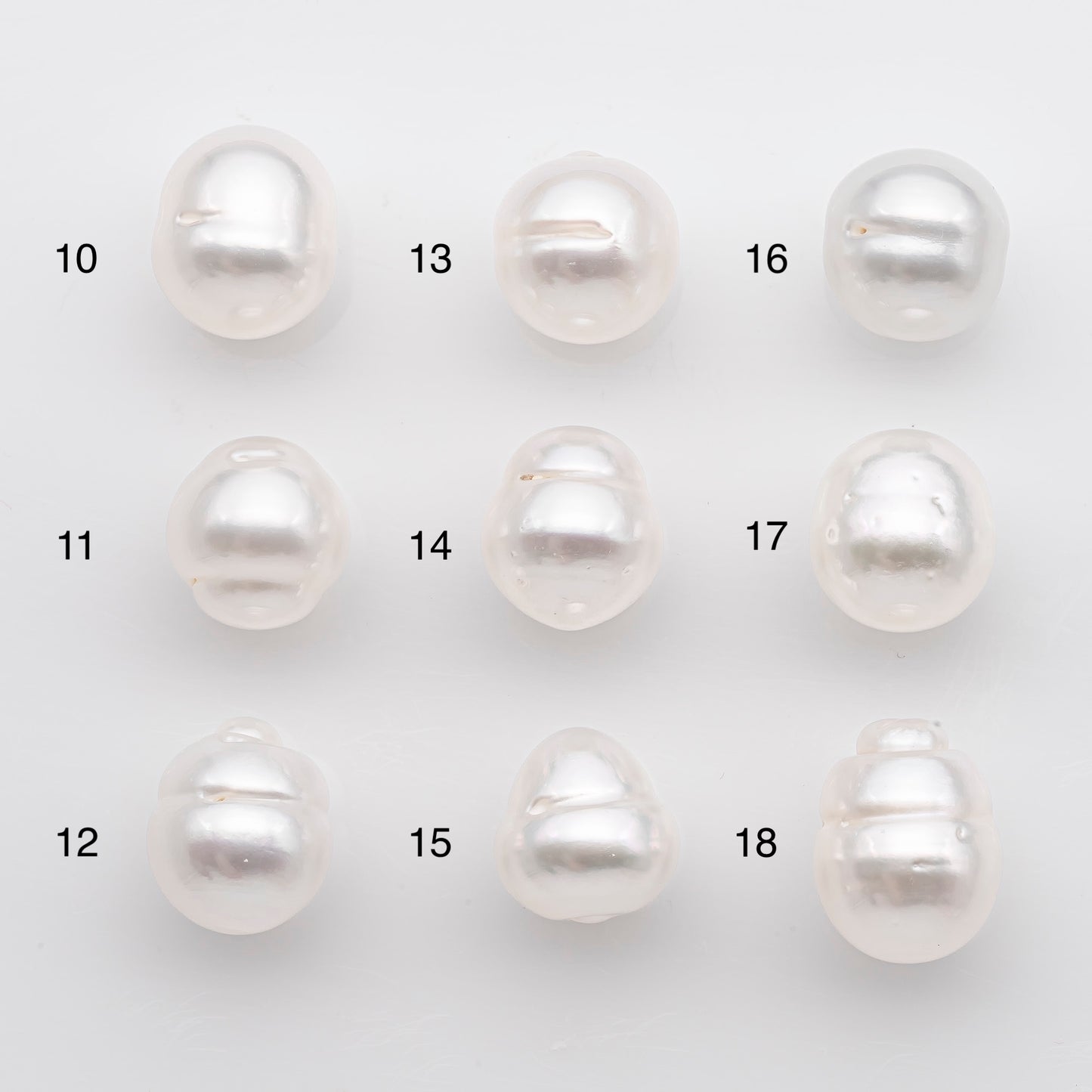 11-12mm White South Sea Pearl Drop Shape, Loose Undrilled Natural Color, SKU # 2776WS
