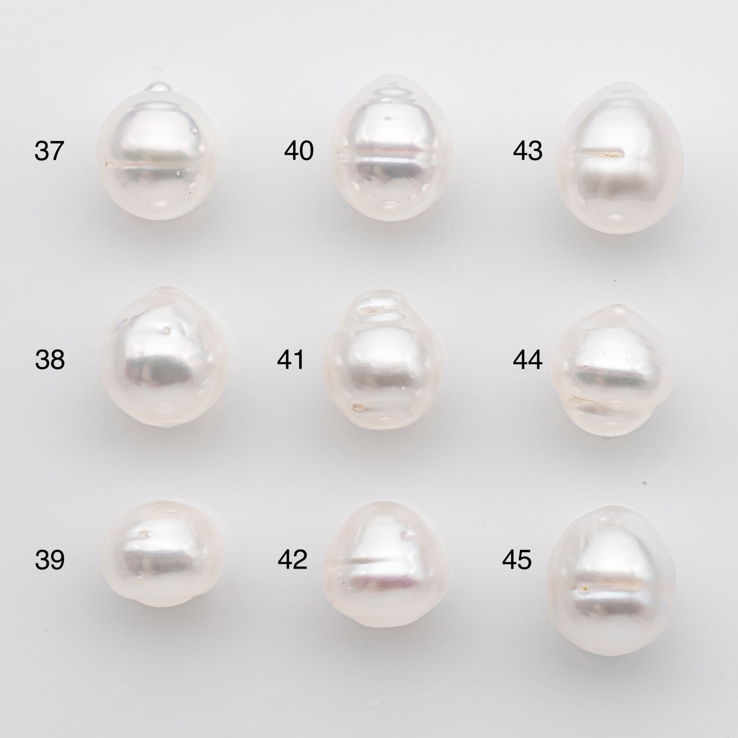 11-12mm White South Sea Pearl Drop Shape, Loose Undrilled Natural Color, SKU # 2776WS