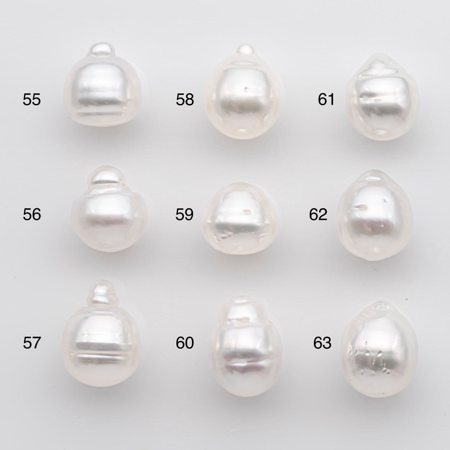 11-12mm White South Sea Pearl Drop Shape, Loose Undrilled Natural Color, SKU # 2776WS