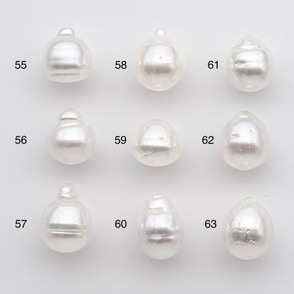 11-12mm White South Sea Pearl Drop Shape, Loose Undrilled Natural Color, SKU # 2776WS