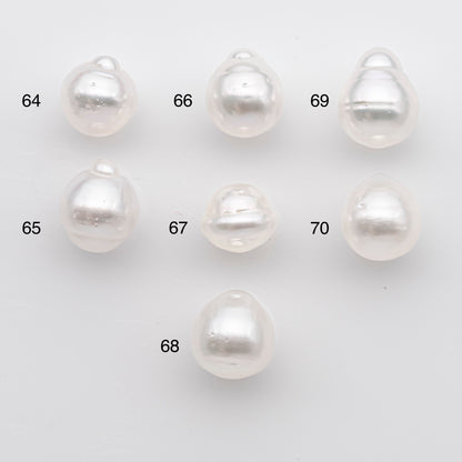 11-12mm White South Sea Pearl Drop Shape, Loose Undrilled Natural Color, SKU # 2776WS