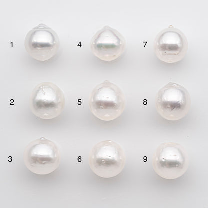 11-12mm White South Sea Pearl Drop Shape, Loose Undrilled Natural Color, SKU # 2777WS