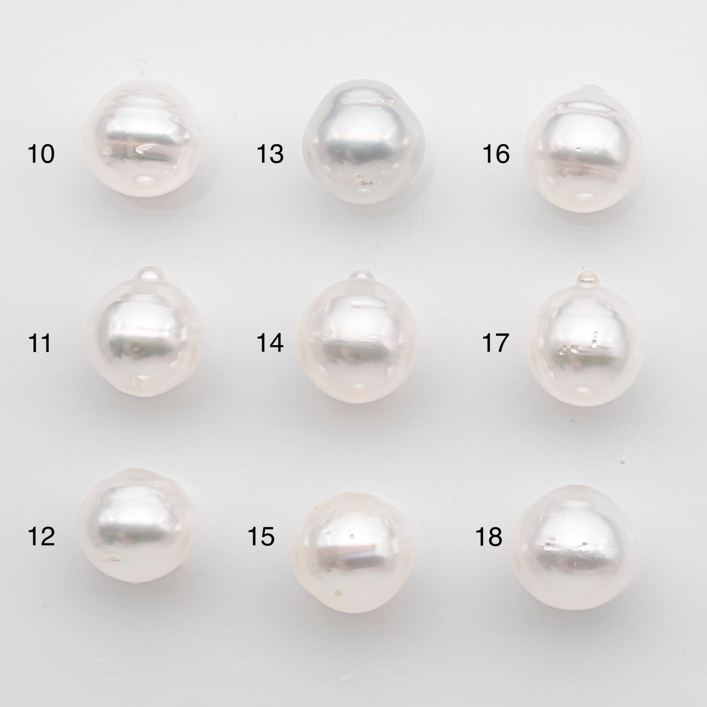 11-12mm White South Sea Pearl Drop Shape, Loose Undrilled Natural Color, SKU # 2777WS