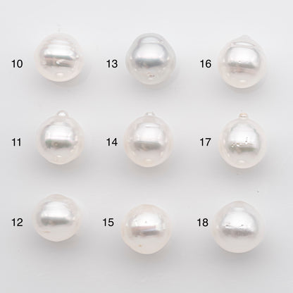 11-12mm White South Sea Pearl Drop Shape, Loose Undrilled Natural Color, SKU # 2777WS